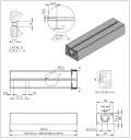 Verholen goot 200x50x33cm - met tussenbrug